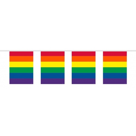 3x Gay Pride regenboog vlaggenlijnen 10 meter