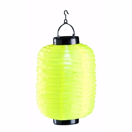3x yellow solar lampion lanterns 35 cm