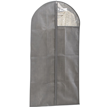 3x Grey clothingcovers 60 x 120 cm with window