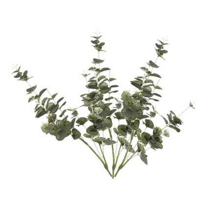 3x Green Eucalyptus artificial branch/plants 75 cm