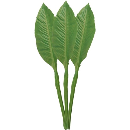 3x Green Musa/banana leaf artificial branch/plant 74 cm