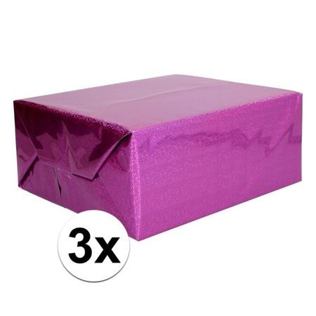 3x Holographic purple metallic hobby / wrapping foil
