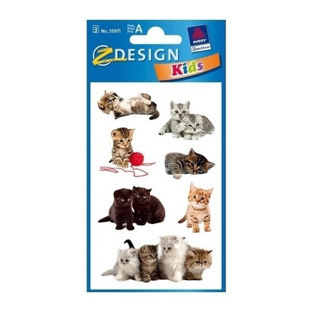 3x Kitten stickers 3 vellen