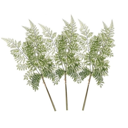 3x Artificial forest fern plant spray 58 cm green