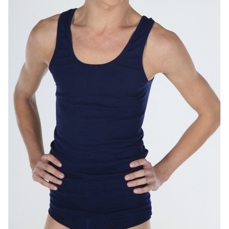 3x Navy Beeren mens underwear singlet - size XL