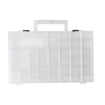 3x Storage boxes with 33 compartments 31 cm