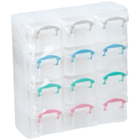 3x Storage box  with 12 compartments 