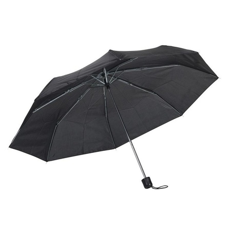 3x Foldable mini umbrellas black 96 cm