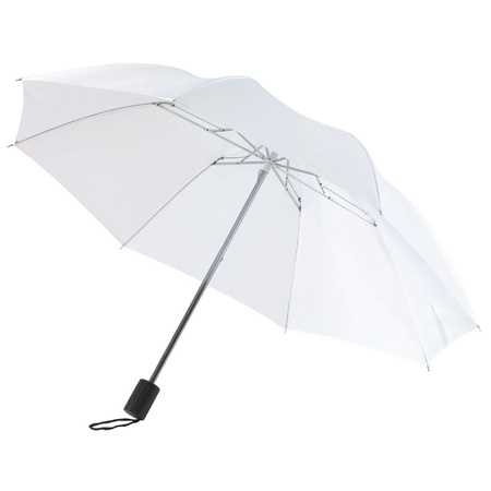 3x Foldable pocket umbrellas white 85 cm