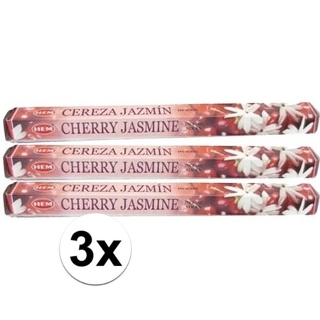 3x pakje wierook stokjes Cherry Jasmine 