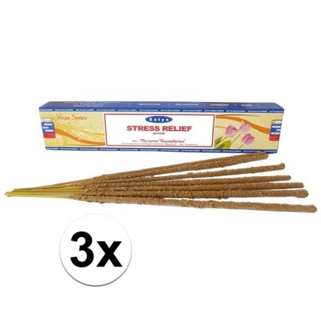 3 packs Nag Champa incense anti stress 15 grams