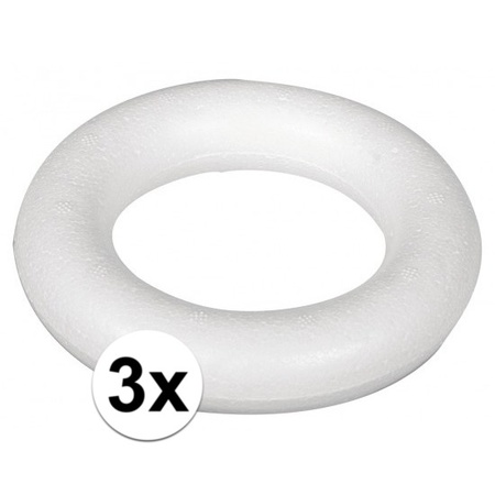 3x Piepschuim ringen 22 cm