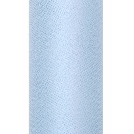 3x rolls of  light blue tulle 0,15 x 9 meter