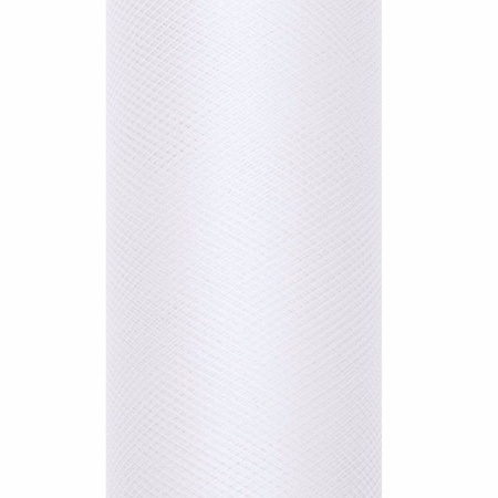 3x rolls of  white tulle 0,15 x 9 meter