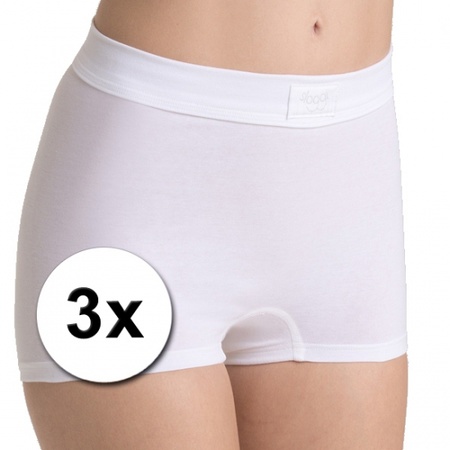 3x Double comfort ladies shorts white