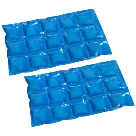 3x stuks herbruikbare flexibele koelelementen icepack 15 x 24 cm