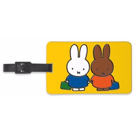 3x pieces suitcase tags Miffy 10,5 cm