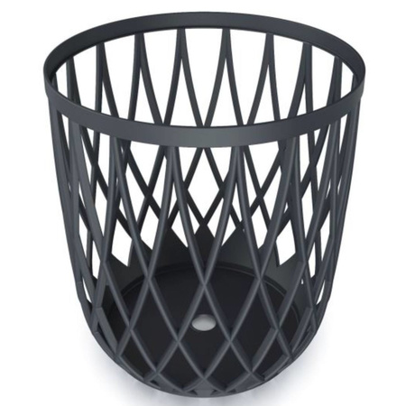 3x Artificial storage baskets anthracite 45 cm