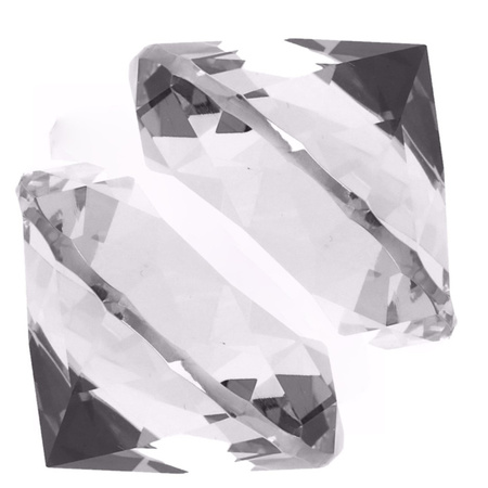 3x pieces transparent fake diamond 8 cm glass