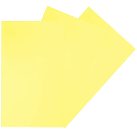 3x Crepla foam rubber yellow 20 x 30 cm