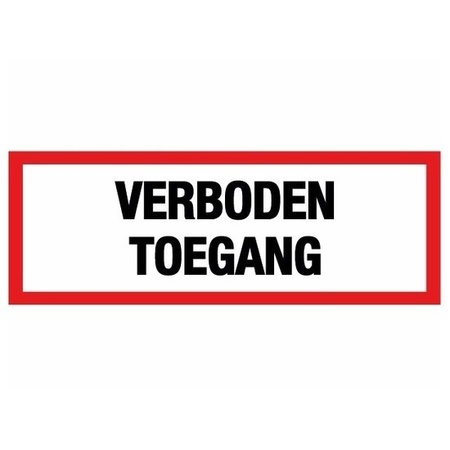 3x verboden toegang stickers 14,8 x 10,5 cm 