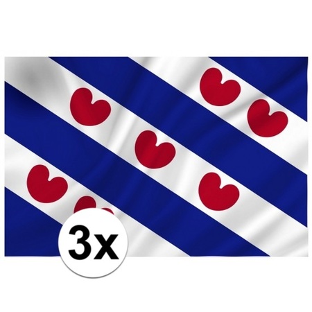 3x vlag van Friesland