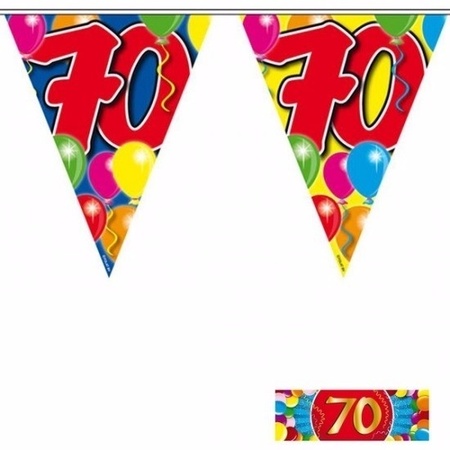 3x vlaggenlijn 70 jaar met gratis sticker