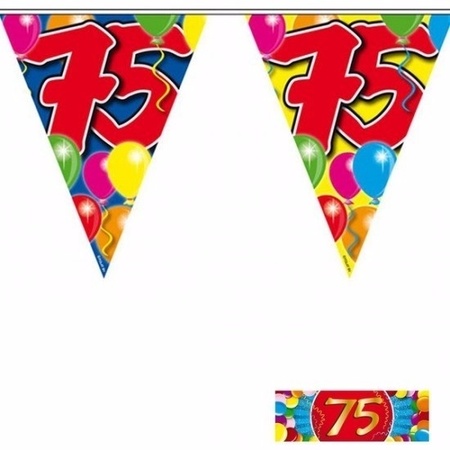 3x vlaggenlijn 75 jaar met gratis sticker
