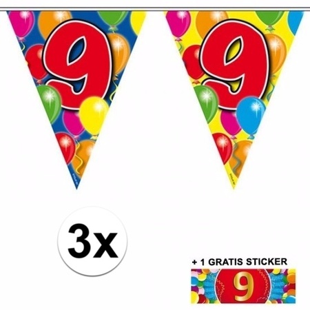 3x Flagline 9 years simplex with free sticker