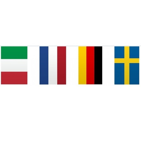 3x Vlaggenlijn Europa 10 meter