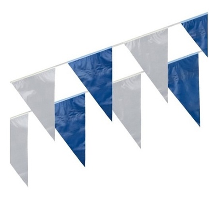 3x Vlaggenlijnen kobalt blauw en wit