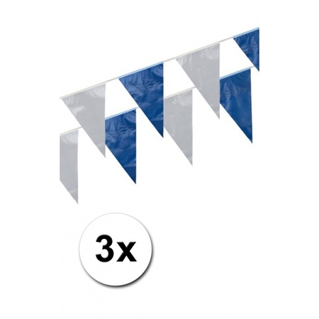 3x Royal blue with white bunting
