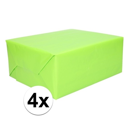 4x Wrapping paper bright green 200 cm