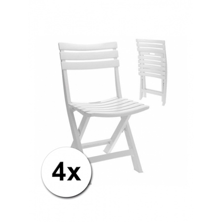 White folding chairs 4x