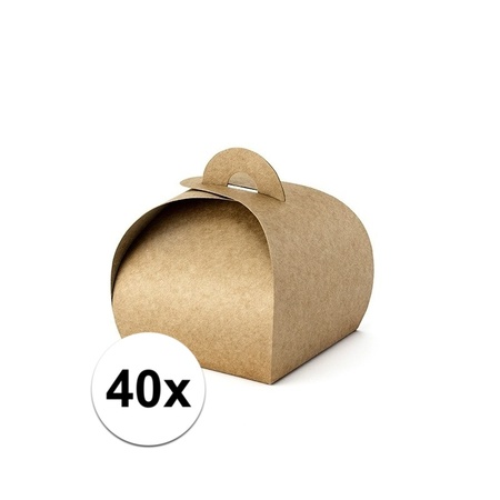40x Brown giftboxes 8,5 cm