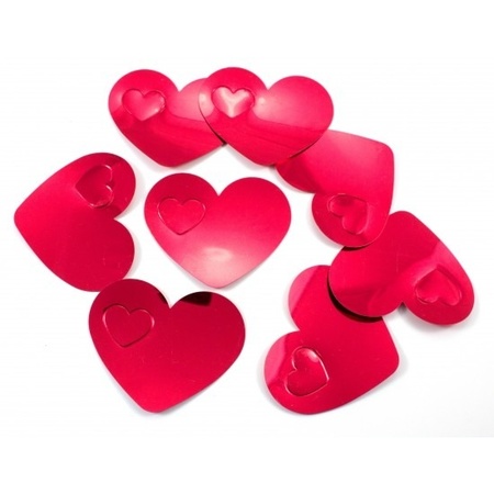 40x mega confetti red hearts