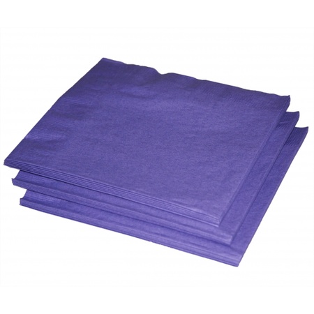 Purple paper napkins 40 pieces