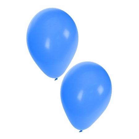 40x stuks Blauwe party/feest ballonnen 27 cm