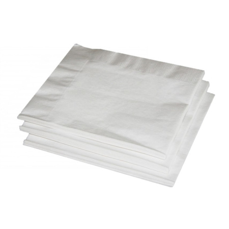 40x White napkins 33 x 33 cm