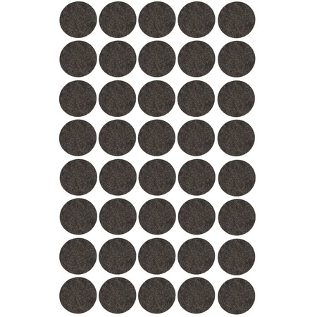 40x Zwarte ronde meubelviltjes/antislip noppen 2,6 cm