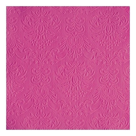45x Luxe barok print roze servetten 33 x 33 cm