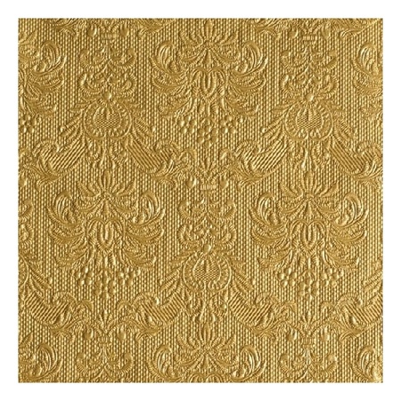 45x stuks luxe servetten barok patroon goud 3-laags