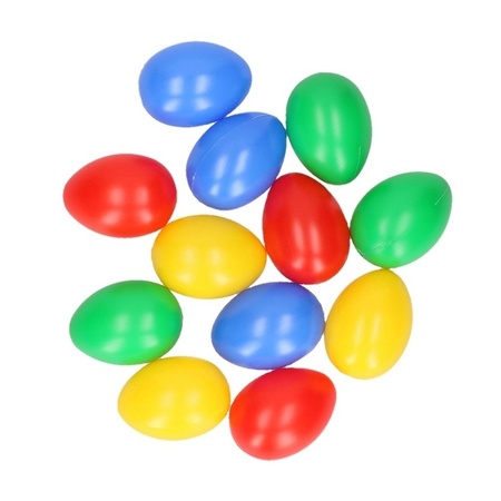 48x Gekleurde plastic eieren