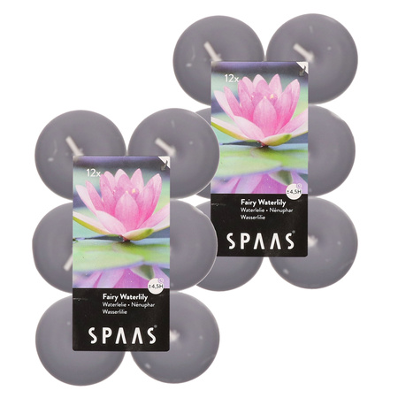 48x Scented tealights candles Fairy Waterlily 4.5 hours