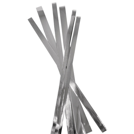 48x Paper Strips silver in 3 sizes
