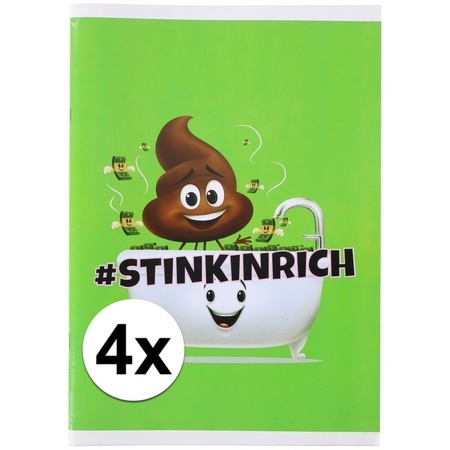 4x A4 blocked notebook emoji green  