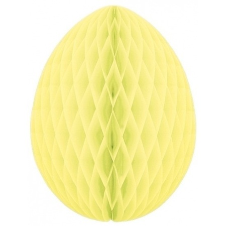 4x Deco easter egg pastel yellow 10 cm