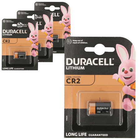 4x Duracell batterij Ultra Photo CR2 3 volt