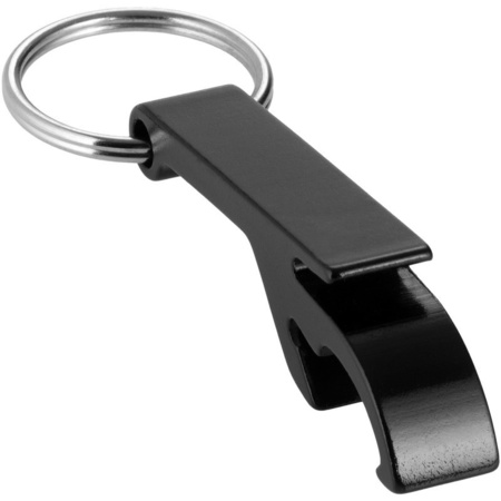 4x Bottle opener keychain black