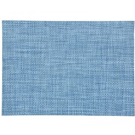 4x Placemat gevlochten blauw 45 x 30 cm